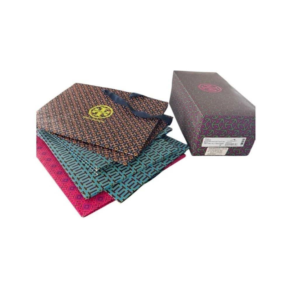 Tory Burch Multicolor Geometric Gift Bag & Box Set